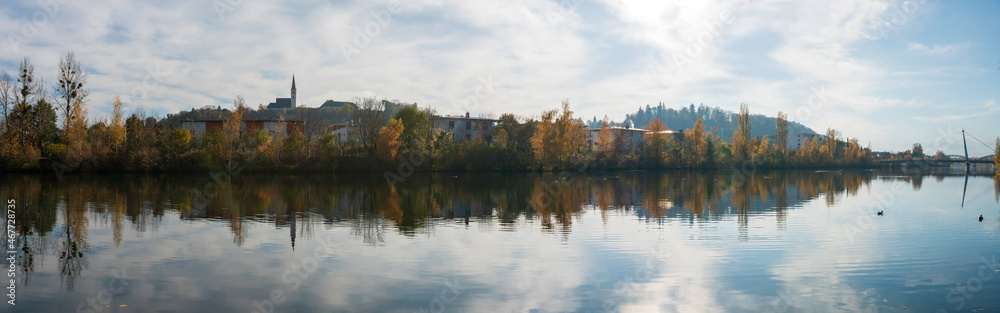 Wels Thalheim Traun Herbstpanorama