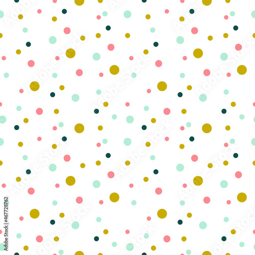 Seamless vector pattern with Christmas cute illustrations with bright colors on transparent background.Winter,holiday print in doodle style hand drawn.Designs for textile,wrapping paper,scrapbooking.