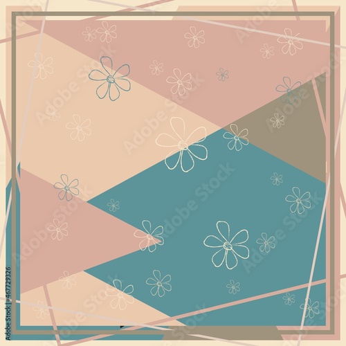 pattern of hijab motif design with floral abstract design. Silk scarf pattern vector design inspiration