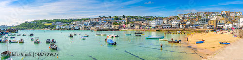 St Ives harbour. Popular seaside town and port in Cornwall, England