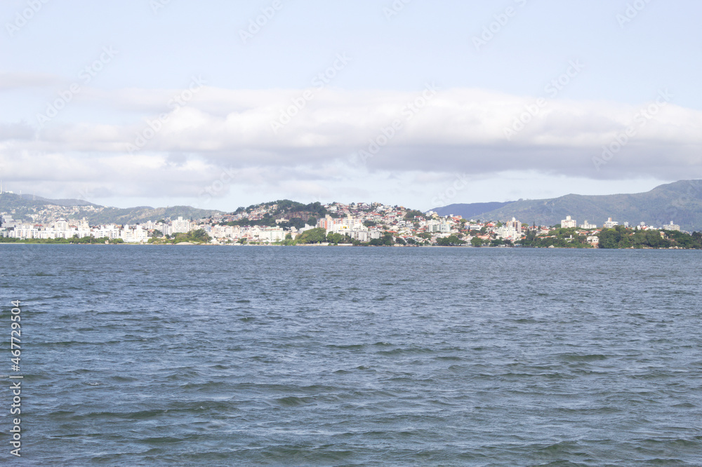 View of the island of Florianópolis in Santa Catarina in Brazil