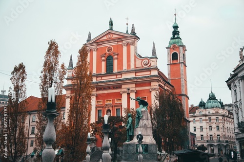 Franciscan Church of the Annunciation in Ljubljana, Slovenia photo