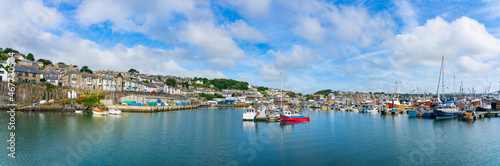 Newlyn harbour town panorama in Cornwall. United Kingdom