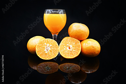 glass of orange juice photo