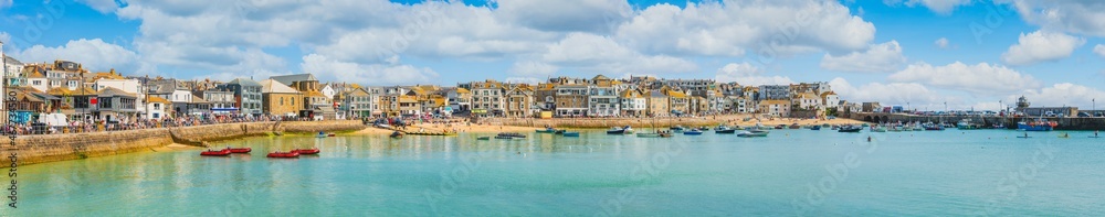 St Ives harbour . Popular seaside town and port in Cornwall, England