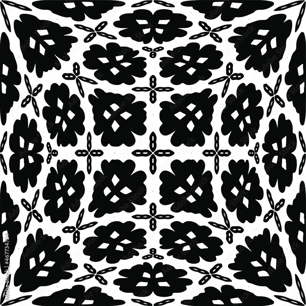 Vector seamless pattern. Modern stylish texture. Composition from regularly repeating geometrical elements. Vector illustrations. Black and white pattern. Vector seamless pattern. Modern stylish texture. Composition from regularly repeating geometrical elements. Vector illustrations. Black and white pattern.
