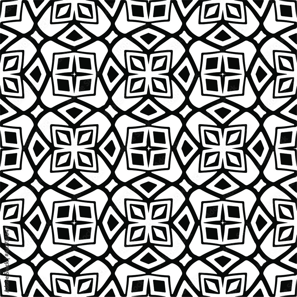Vector seamless pattern. Modern stylish texture. Composition from regularly repeating geometrical elements. Vector illustrations. Black and white pattern. Vector seamless pattern. Modern stylish texture. Composition from regularly repeating geometrical elements. Vector illustrations. Black and white pattern.