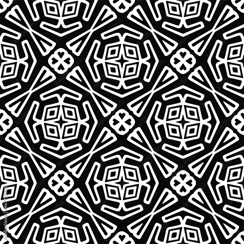 Vector seamless pattern. Modern stylish texture. Composition from regularly repeating geometrical elements. Vector illustrations. Black and white pattern. Vector seamless pattern. Modern stylish texture. Composition from regularly repeating geometrical elements. Vector illustrations. Black and white pattern.