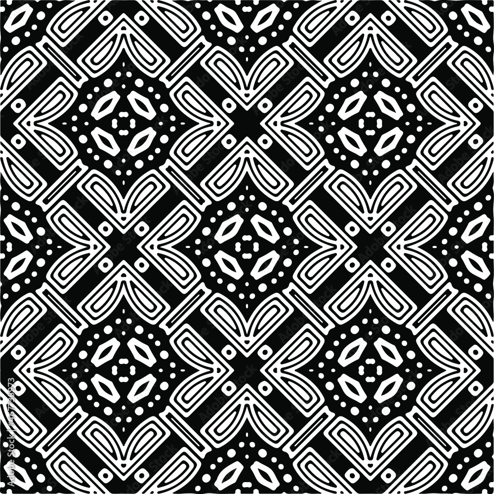 Vector seamless pattern. Modern stylish texture. Composition from regularly repeating geometrical elements. Vector illustrations. Black and white pattern. Vector seamless pattern. Modern stylish texture. Composition from regularly repeating geometrical elements. Vector illustrations. Black and white pattern.