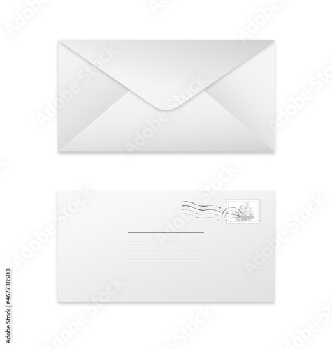 simple envelope letter front and back