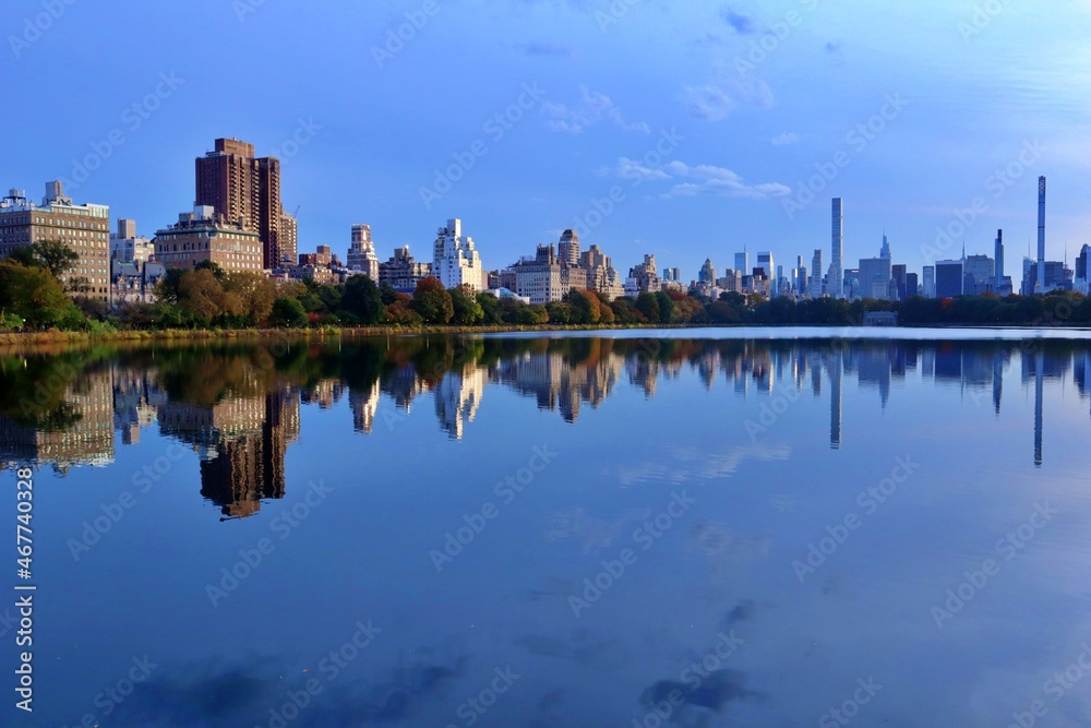 City Reflection on Lake