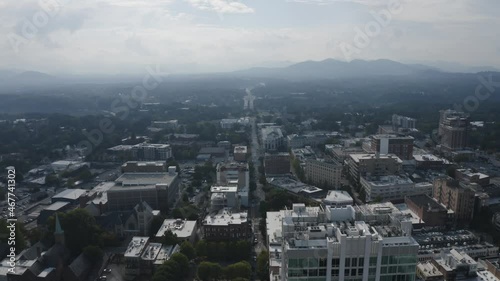 Wallpaper Mural Asheville, North Carolina drone aerial, Blue Ridge Mountains and Cityscape Torontodigital.ca