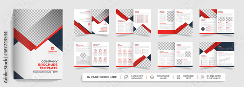 16 pages corporate modern bifold business proposal business brochure annual report company profile template design
