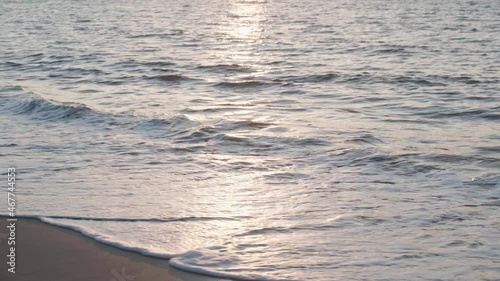 Waves crashing on the beach