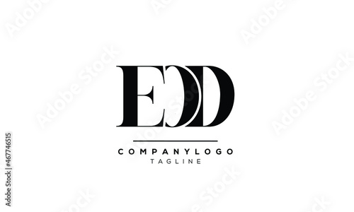 Abstract Letter Initial eod deo o d e ed eo oe od Vector Logo Design Template