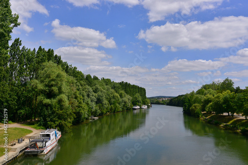 Fényképezés Panorama sur lOise à Auvers-sur-Oise (95430), département du Val-d'Oise en régio