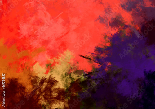 Color paint explosion Abstract art on canvas Variety pattern Creative texture.