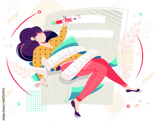 woman dictating notes