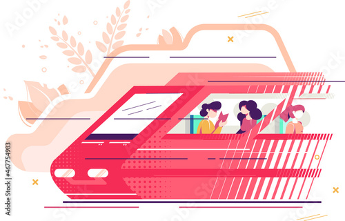 Girlfriends on the metro