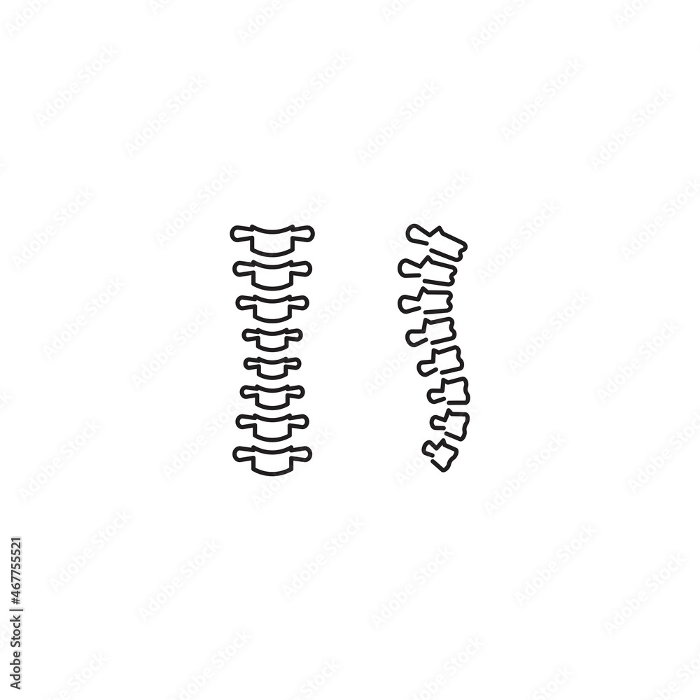 Backbone spine. Vector icon template Backbone spine. Vector icon template