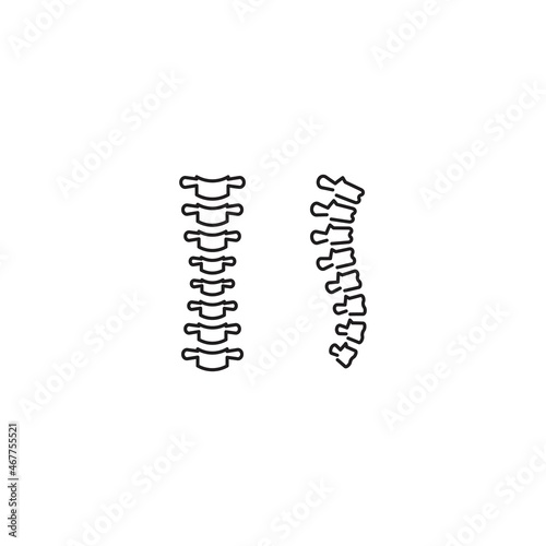 Backbone spine. Vector icon template