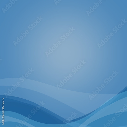 blue gradient background free space for message or picture, abstract blue color wave