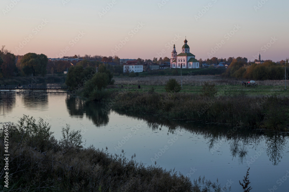 Elijah's Church on the Kamenka River. Suzdal. The Golden Ring of Russia