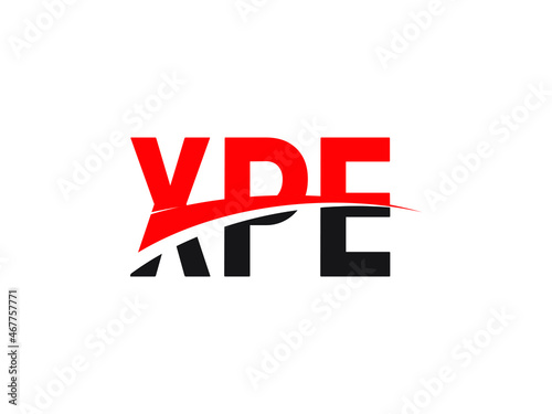 XPE Letter Initial Logo Design Vector Illustration