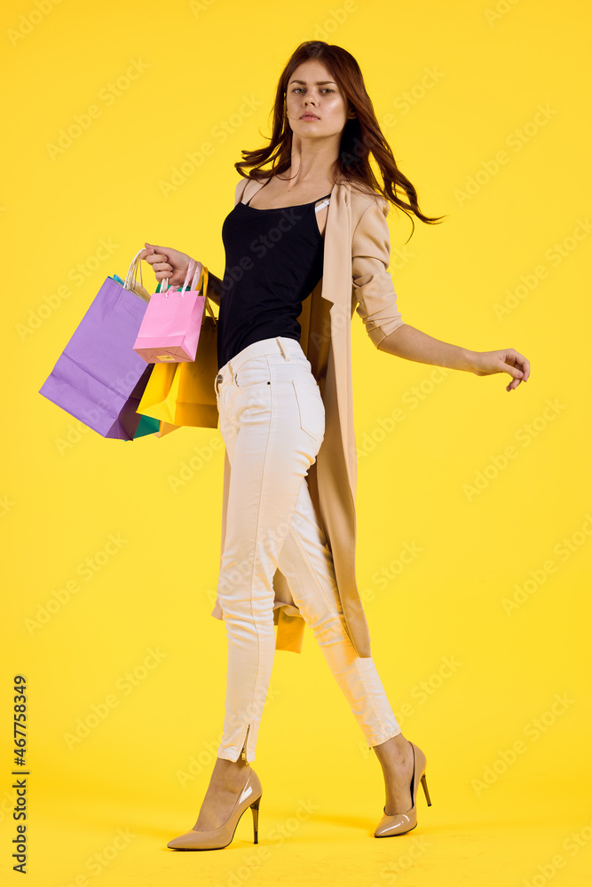 cheerful woman shopping entertainment lifestyle isolated background cheerful woman shopping entertainment lifestyle isolated background