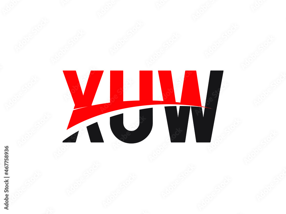XUW Letter Initial Logo Design Vector Illustration