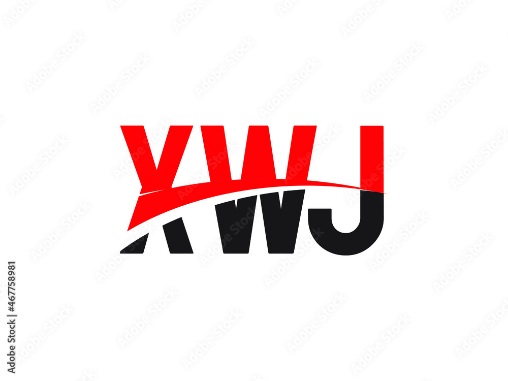 XWJ Letter Initial Logo Design Vector Illustration