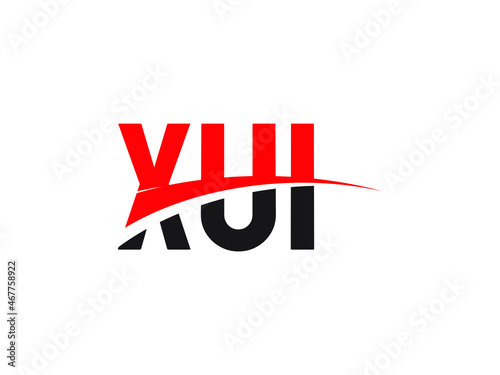 XUI Letter Initial Logo Design Vector Illustration