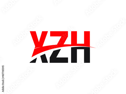 XZH Letter Initial Logo Design Vector Illustration