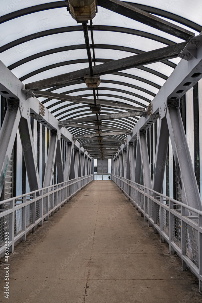 overhead passage over the carriageway in the city overhead passage over the carriageway in the city