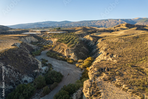 Aerial photo of the south of Granada in the Alpujarra