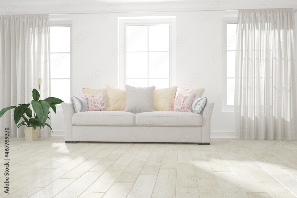 Fototapeta premium Modern interior design. 3D illustration