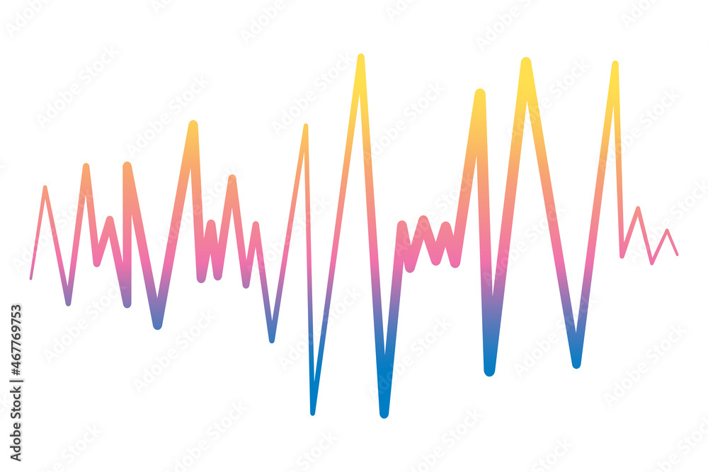 Music color wave logo. Pulse audio music player banner. Colorful sound equalizer element. Isolated design symbolon a white background. Jpeg Illustration Music color wave logo. Pulse audio music player banner. Colorful sound equalizer element. Isolated design symbolon a white background. Jpeg Illustration