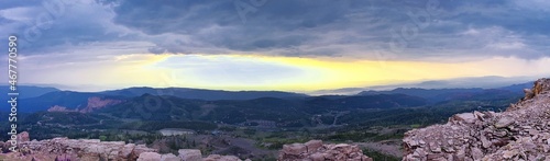 Εκτύπωση καμβά Brian Head Peak sunset panoramic view from the Markagunt Plateau in Dixie National Forest, Cedar Breaks National Monument Southwestern Utah