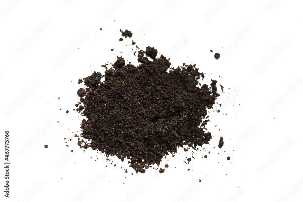 Black land for plant isolated on white background. Black land for plant isolated on white background.