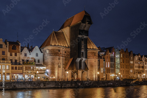 night view of the gdansk old town