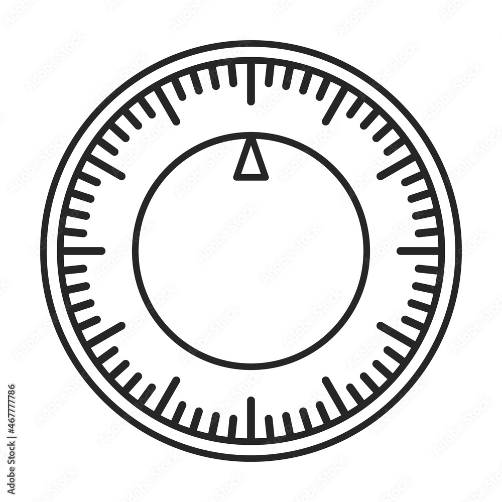 Kitchen timer vector outline icon. Vector illustration oven stopwatch on white background. Isolated outline illustration icon kitchen timer. Kitchen timer vector outline icon. Vector illustration oven stopwatch on white background. Isolated outline illustration icon kitchen timer.