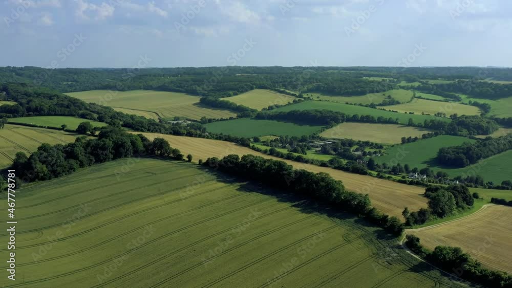 British Countryside (Fields & Meadows) 4K Drone Footage 