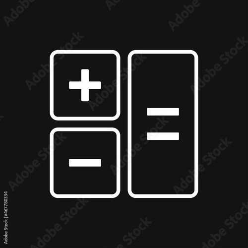 Calculator icon, flat design vector illustration for web design and mobile applications