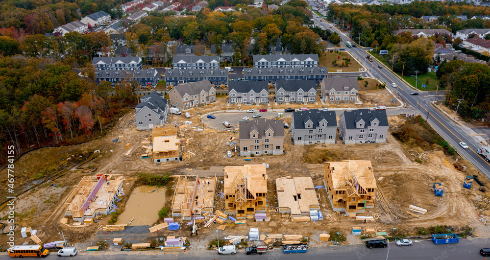 Obraz premium aerial image of a construction site