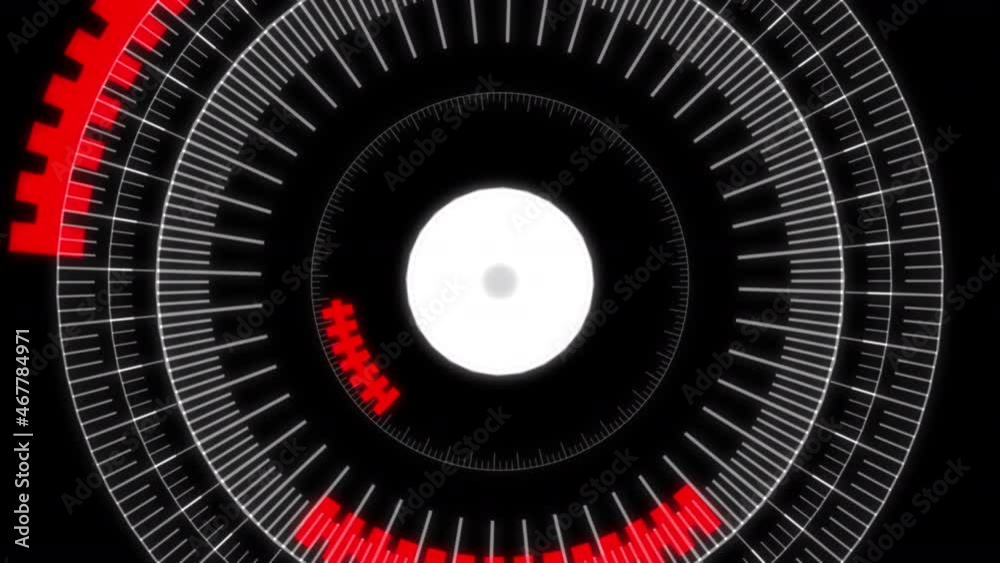 HUD Arc Audio Reactive Equalizer B Red Large VJ Loop Animation 02 HUD Arc Audio Reactive Equalizer B Red Large VJ Loop Animation 02
