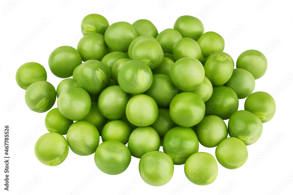 green Pea, isolated on white background, clipping path, full depth of field green Pea, isolated on white background, clipping path, full depth of field