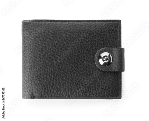 Stylish male wallet on white background
