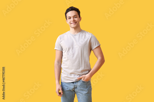 Handsome young man in styli...
