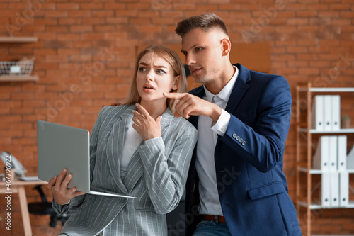 Male and female colleagues ...