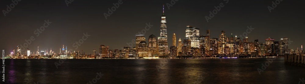 New York City panoramic image at night